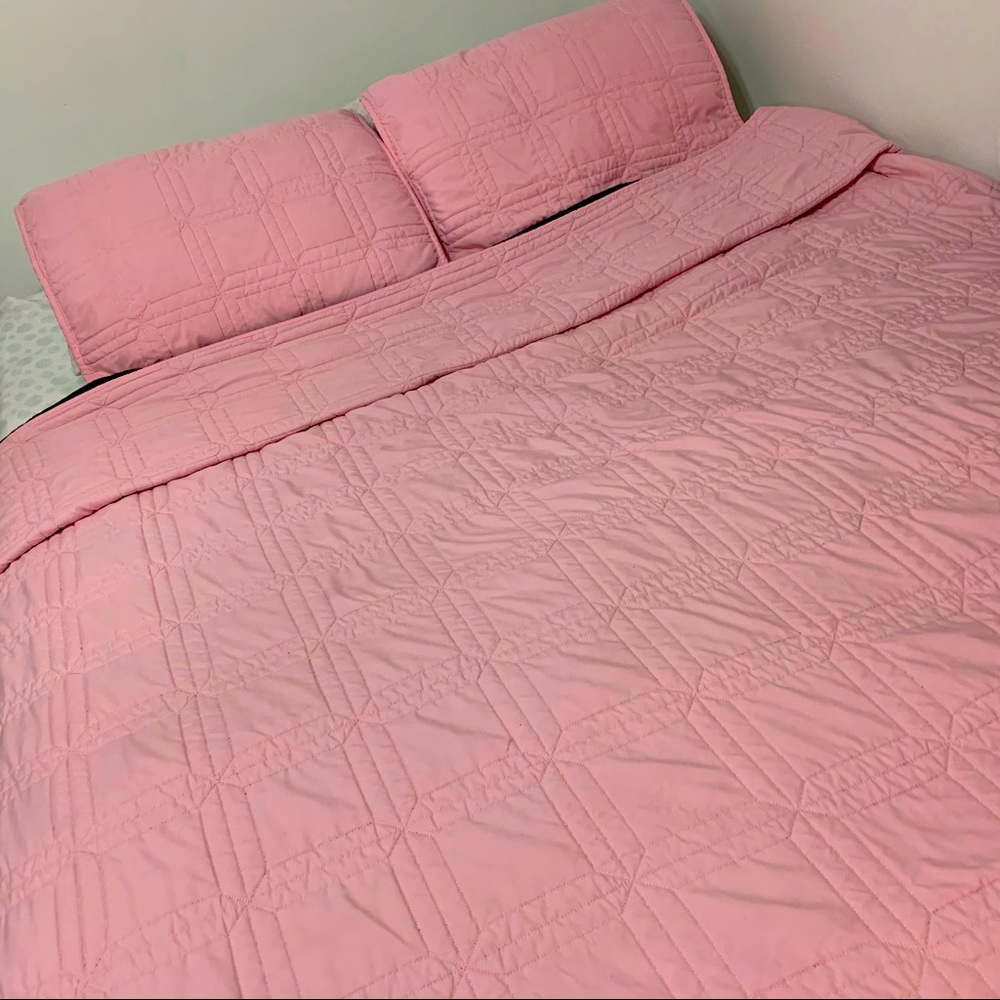 PINK / BROWN Comforter full set